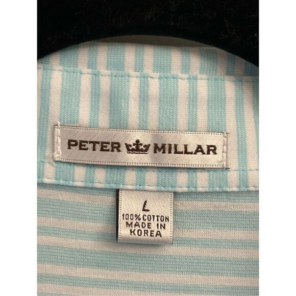 Peter Millar Men's Polo Shirt Golf Club Embroidery size L Stretch - Picture 3 of 8